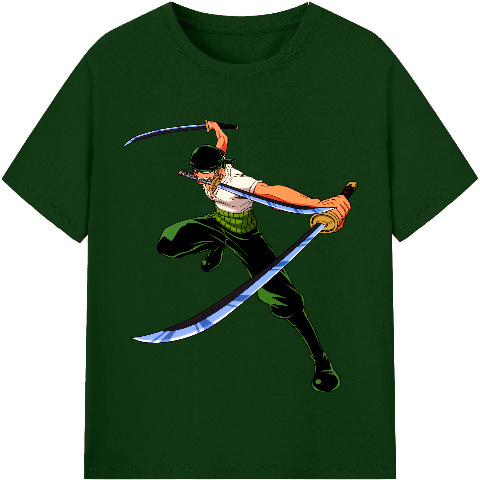 ワンピース ロロノア・ゾロ ONE PIECE Roronoa Zoro 綿100％半袖Tシャツ（フロントプリント）
